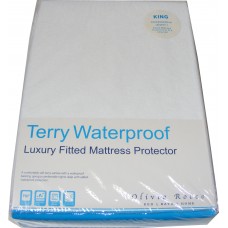 King Size Terry Toweling Waterproof Mattress Cover Protector