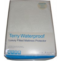 Super King Size Terry Toweling Waterproof Mattress Cover Protector